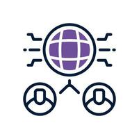 global connection icon. vector dual tone icon for your website, mobile, presentation, and logo design.