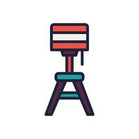 floor lamp icon. vector filled color icon for your website, mobile, presentation, and logo design.