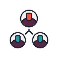 user connection icon. vector filled color icon for your website, mobile, presentation, and logo design.