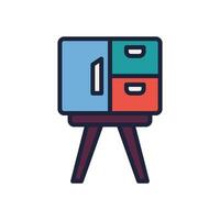 nightstand icon. vector filled color icon for your website, mobile, presentation, and logo design.