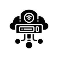 cloud computing icon. vector glyph icon for your website, mobile, presentation, and logo design.