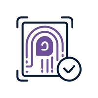 fingerprint icon. vector dual tone icon for your website, mobile, presentation, and logo design.