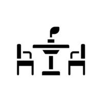 dining table icon. vector glyph icon for your website, mobile, presentation, and logo design.