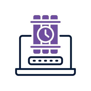 hacker bomb icon. vector dual tone icon for your website, mobile, presentation, and logo design.