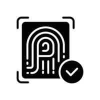 fingerprint icon. vector glyph icon for your website, mobile, presentation, and logo design.