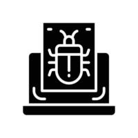 computer bug icon. vector glyph icon for your website, mobile, presentation, and logo design.