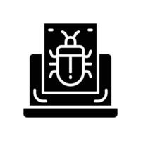 computer bug icon. vector glyph icon for your website, mobile, presentation, and logo design.