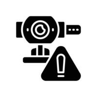 webcam alert icon. vector glyph icon for your website, mobile, presentation, and logo design.