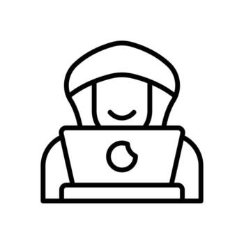 hacker icon. vector line icon for your website, mobile, presentation, and logo design.