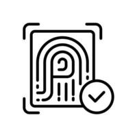 fingerprint icon. vector line icon for your website, mobile, presentation, and logo design.