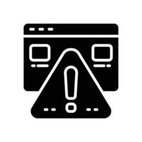 website warning icon. vector glyph icon for your website, mobile, presentation, and logo design.