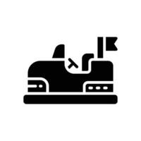 bumper car icon. vector glyph icon for your website, mobile, presentation, and logo design.