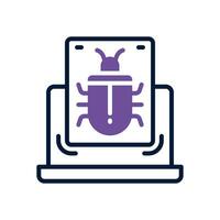 computer bug icon. vector dual tone icon for your website, mobile, presentation, and logo design.