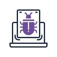 computer bug icon. vector dual tone icon for your website, mobile, presentation, and logo design.