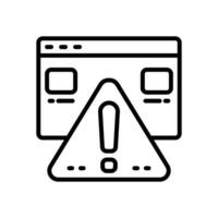 website warning icon. vector line icon for your website, mobile, presentation, and logo design.