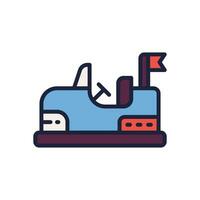 bumper car icon. vector filled color icon for your website, mobile, presentation, and logo design.