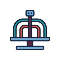 merry go round icon. vector filled color icon for your website, mobile, presentation, and logo design.
