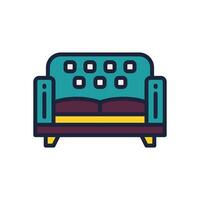 sofa icon. vector filled color icon for your website, mobile, presentation, and logo design.