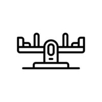 seesaw icon. vector line icon for your website, mobile, presentation, and logo design.