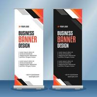 Business roll up stand banner template design vector