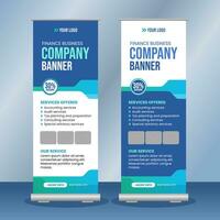 Business company roll up banner template vector