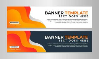 Horizontal banner template design vector