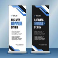 Business roll up stand banner template design vector