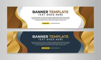 Business banner template design golden color vector