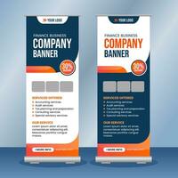 Business company roll up banner template vector