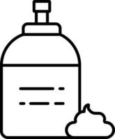 shaving cream Outline vector illustration icon