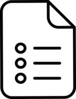 Checklist file Outline vector illustration icon