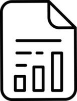 Data Document Outline vector illustration icon