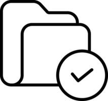 select folder Outline vector illustration icon