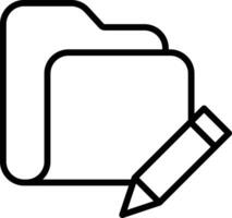 Edit Folder Outline vector illustration icon