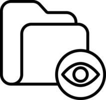 View Folder Outline vector illustration icon