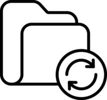 Sync Folder Outline vector illustration icon