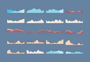 Cloud Frame Border Element Set vector