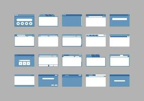 Browser UI Illustration Element Set vector