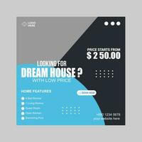 DREAM HOUSE SOCIAL MEDIA TEMPLATE vector