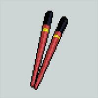 Pixel art illustration Chopsticks. Pixelated Chopsticks. Chopsticks for noodle pixelated for the pixel art game and icon for website and video game. old school retro. vector