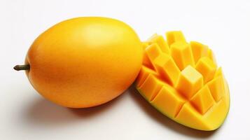 AI generated Mango on White Background. Fresh, Healthy, Healthy Life, Fruit photo