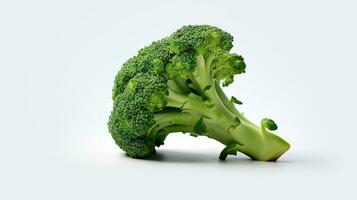 AI generated Broccoli on White Background. Vegetable, Health, Healthy, Vegetarian, Fresh photo