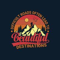 Mountain air, heart's pure inspiration T-shirt Design. vector