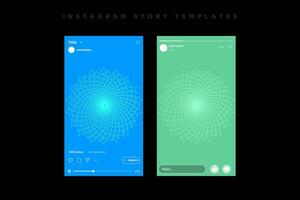 Social media story design templates vector