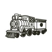 Coloring book High speed train on rails vector