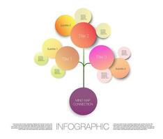 mind map infographic connection vector