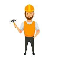 Builder character design vector