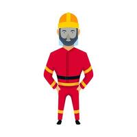 bombero personaje diseño vector