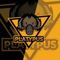 Platypus mascot esport logo design illustration vector