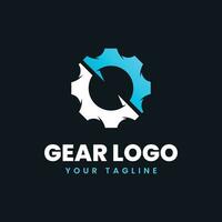 Mechanical vector gear logo design